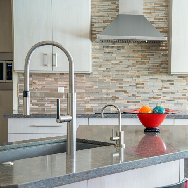 A professionally cleaned kitchen.